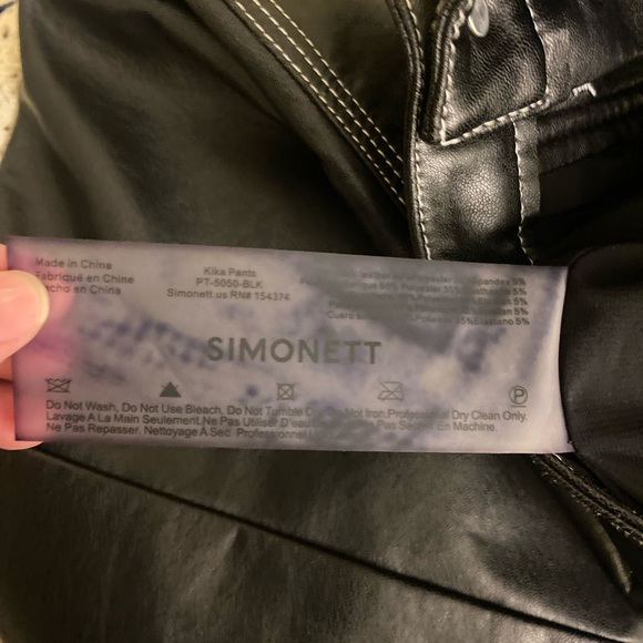 Simonett Kika Vegan Leather Pants Medium - Picture 12 of 13